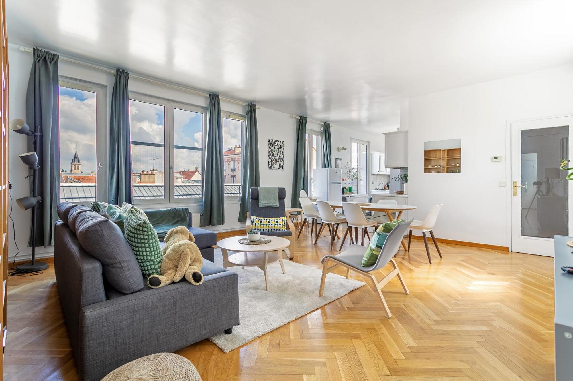 Parisian Penthouse With Large Terrasse Apartment พิแอร์ฟิตต์-ซัวร์-แซน ภายนอก รูปภาพ